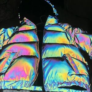 Iridescent Puffer Coat